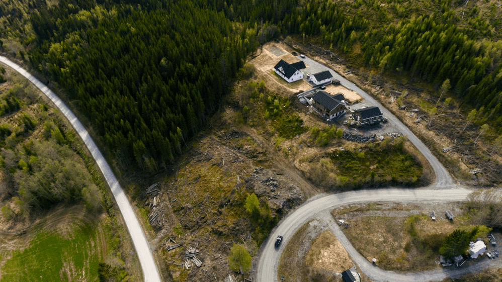 Hegglia Boligfelt Dronebilde