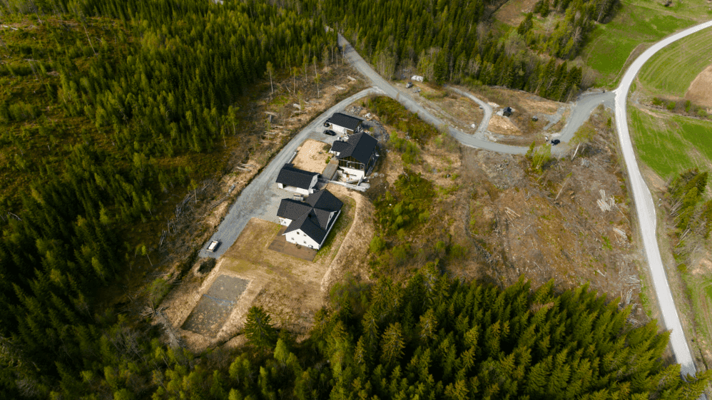 Hegglia Boligfelt Dronebilde