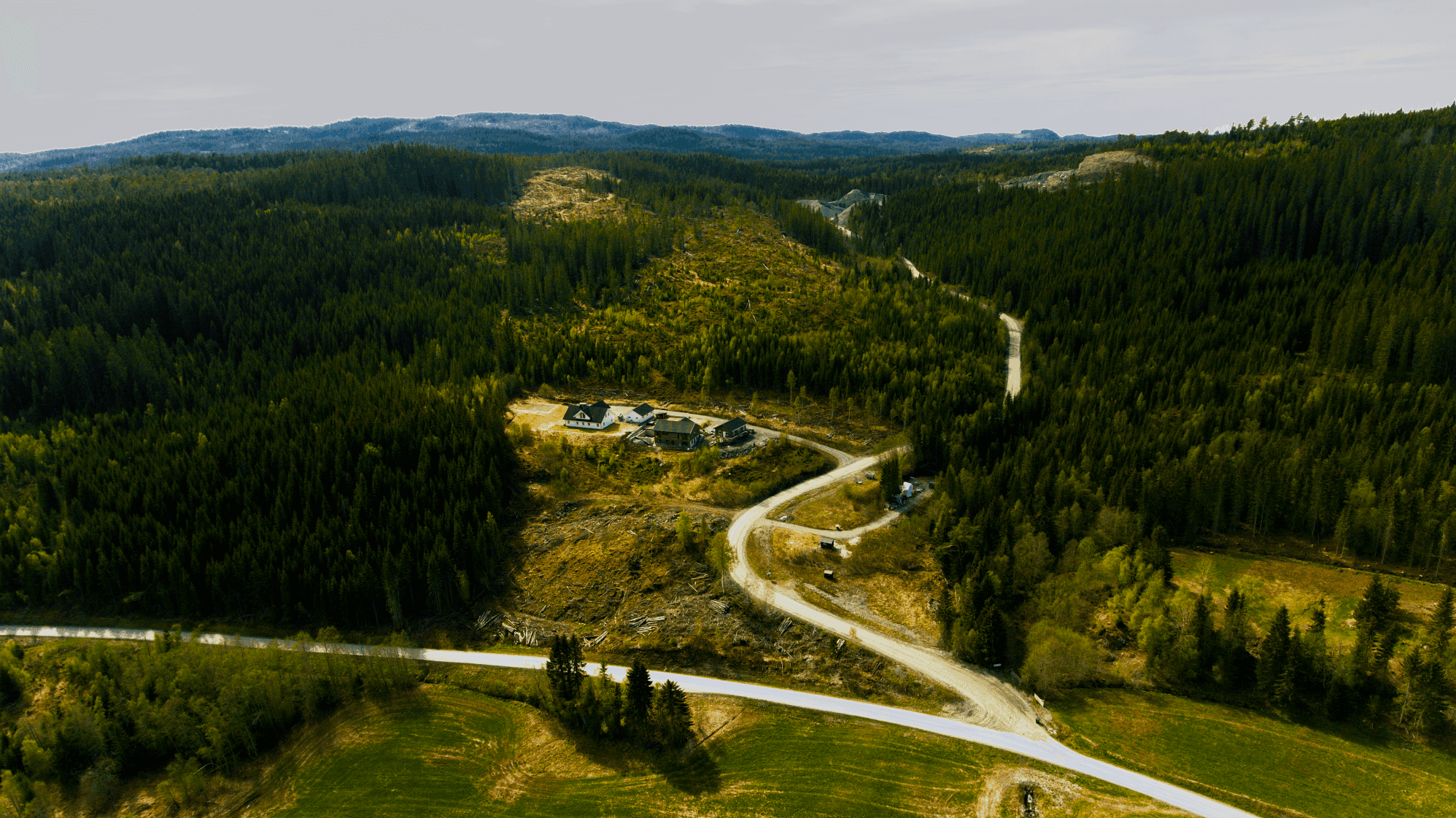 Hegglia Boligfelt Dronebilde